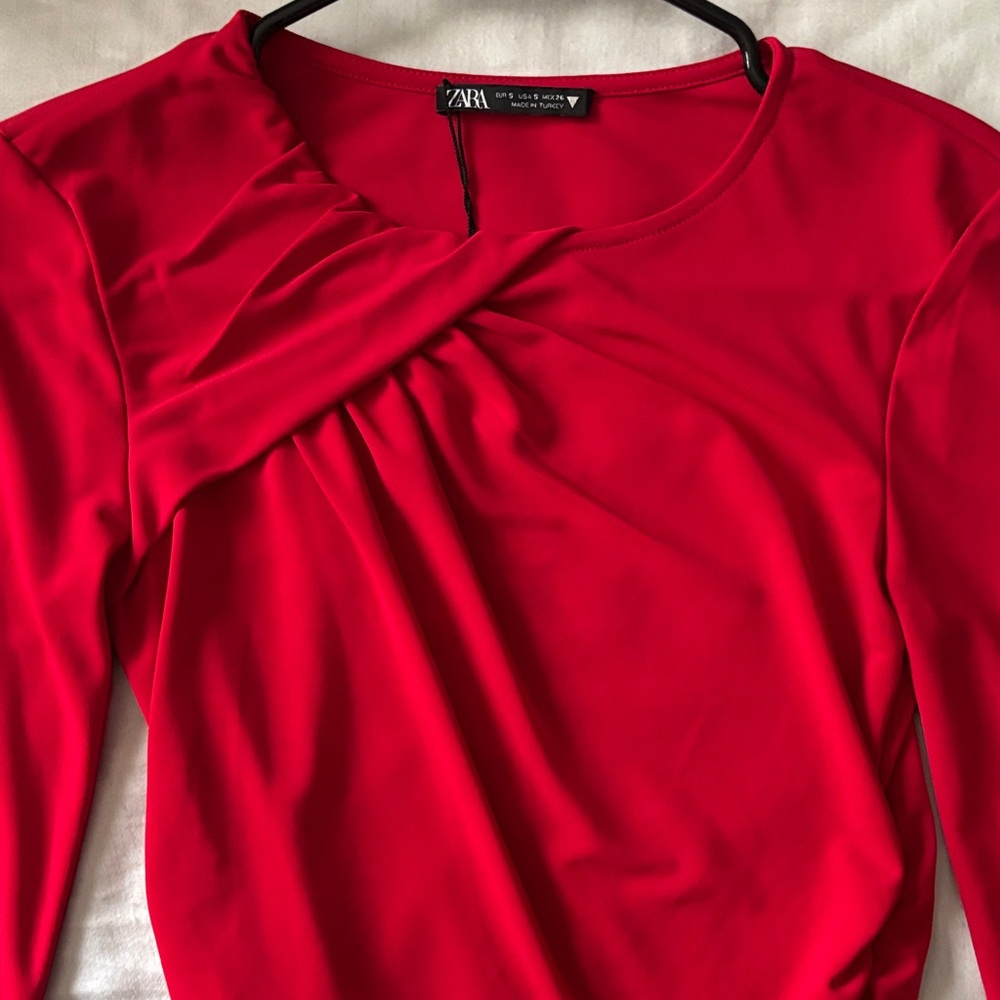 Zara Vibrant Red Blouse